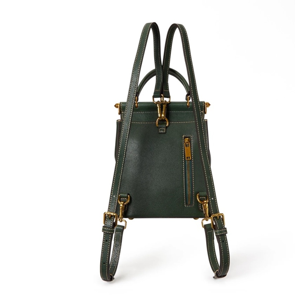 NWT Bolvaint “The Françoise” Backpack – Luxury Leather, Forest Green - Picture 3 of 6